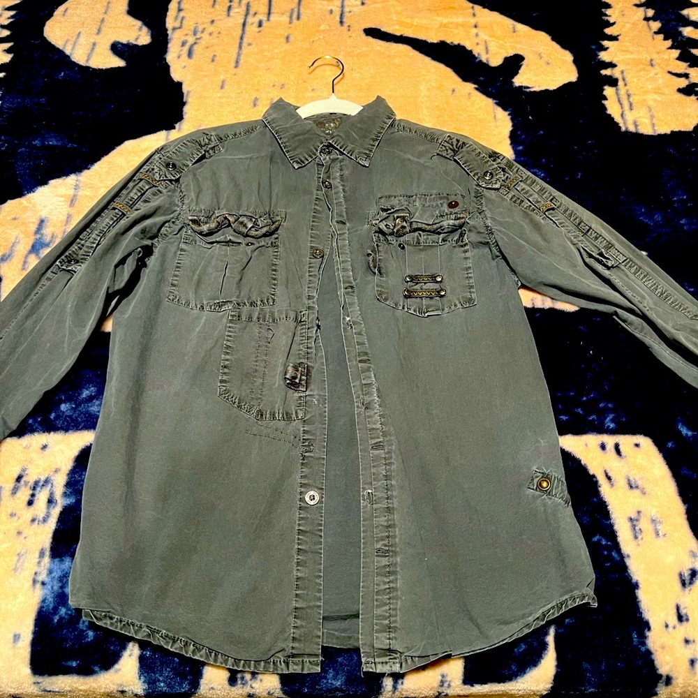 Xray military style button down